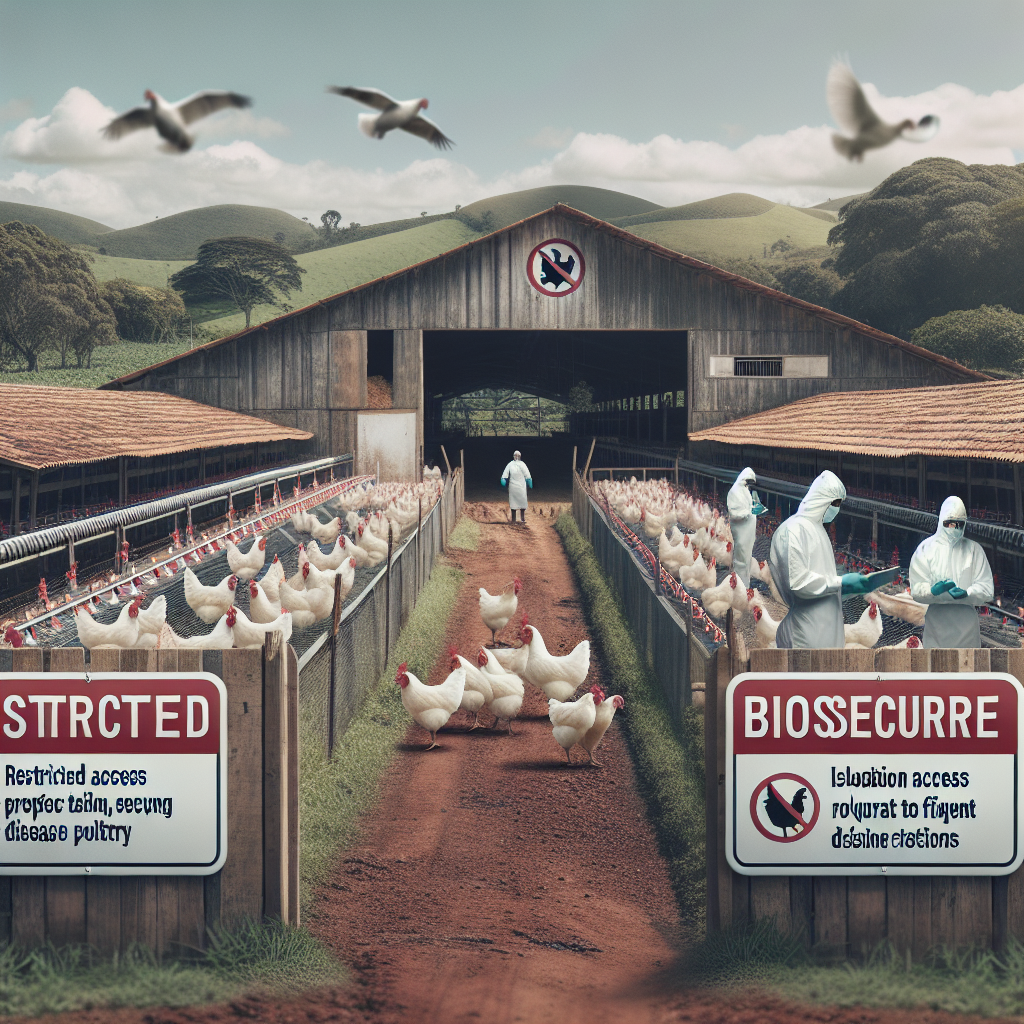 biossegurança em granjas de frango de corte - ilustração para biossegurança em granjas de frango de corte no Brasil